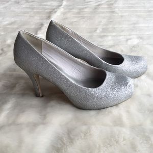 Silver Sparkly Heels