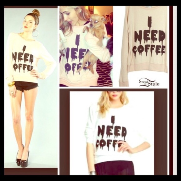 Wildfox I Need Coffee sweater