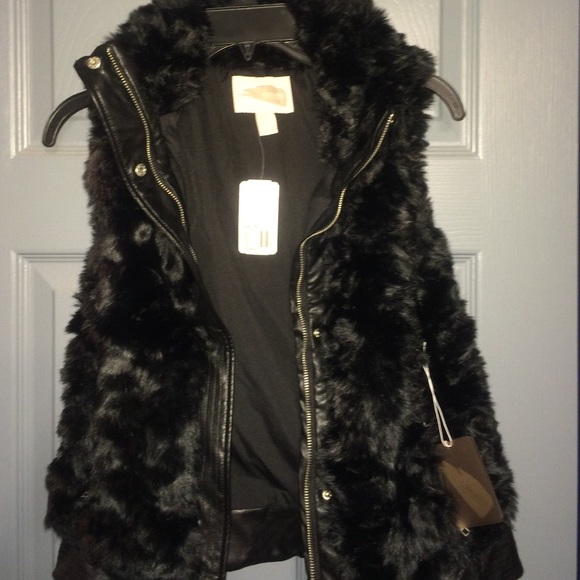 FOREVER 21 Leather and Fur Vest!