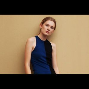 T by Alexander Wang Black and Blue Tank Shirt