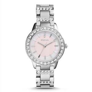 Silver/pink authentic Fossil watch
