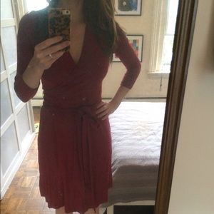 Banana republic wrap dress Red