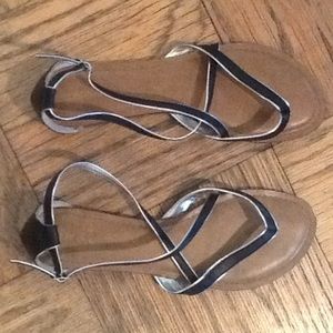 Black and Gold Sandals