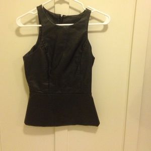 Express faux leather peplum