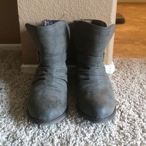 Gray booties