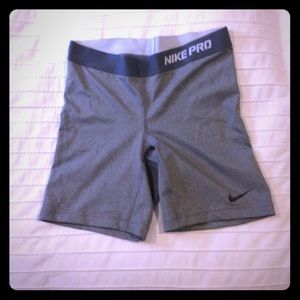 Grey Nike pro shorts