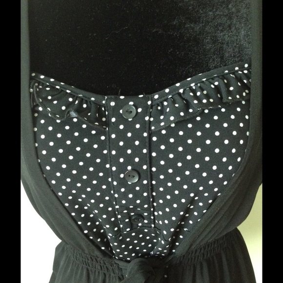 Polka dot top with cardigan attached - Picture 2 of 3