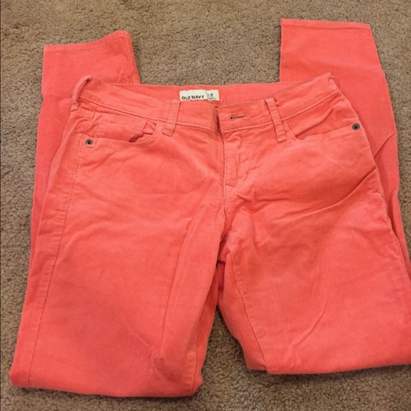 Old navy coral skinny corduroy
