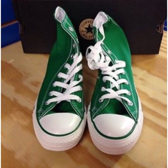 Green Converse All star High Tops