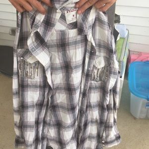 Flannel with pocket sparkles