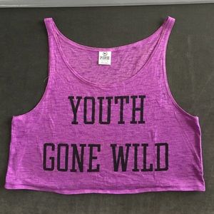 VS PINK Purple Crop Tank
