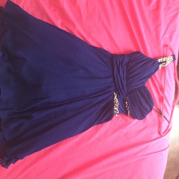 Blue beaded prom/home coming dress