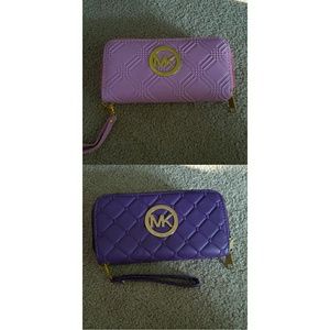 Wallet bundle pink purple and black