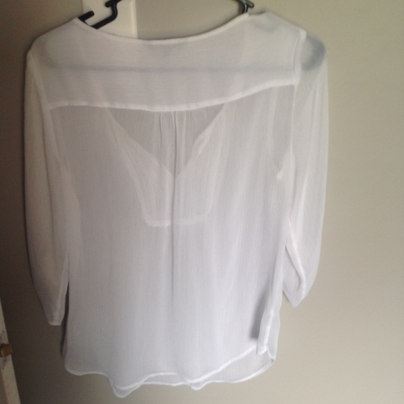 Express white chiffon sequin top - Picture 2 of 2