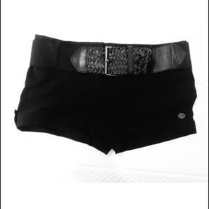 Guess Black Belted Short Shorts