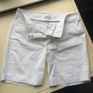 Express white crop shorts