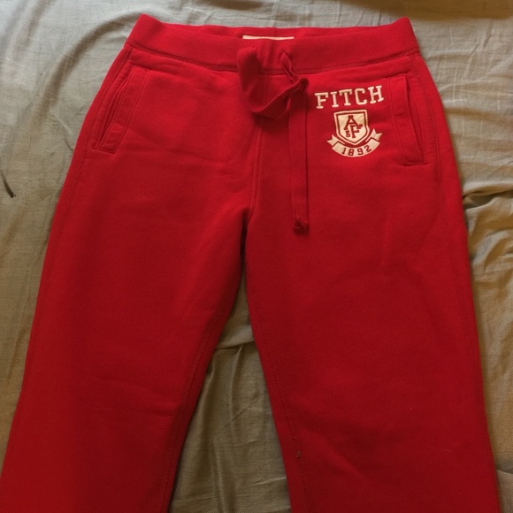 Abercrombie and Fitch red sweatpants