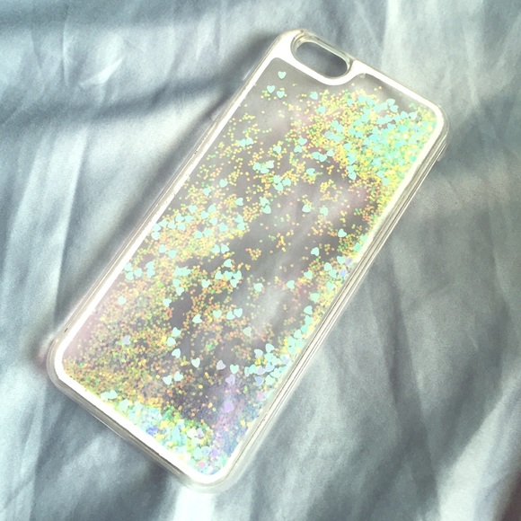 Glitter Hearts Blue/Green IPhone 6 case