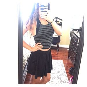 Black suede Brandy skirt