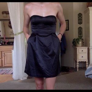 Silence + Noise Black Strapless Dress