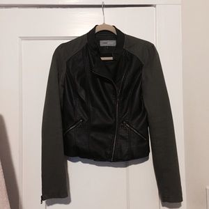 Two tone, black & olive jacket