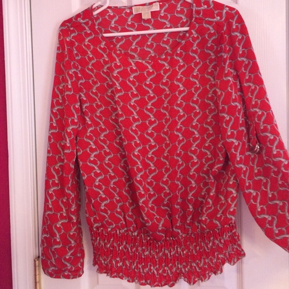Micheal Kors- red blouse