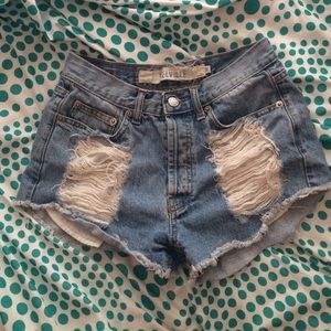 Brandy Melville distressed jean shorts