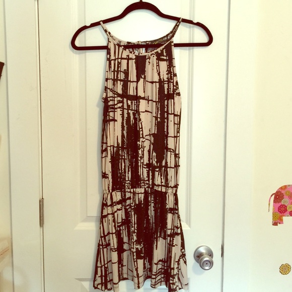 Gorgeous drop waist black and white dress