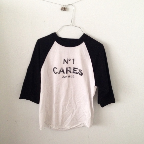 no 1 cares at all baseball tee