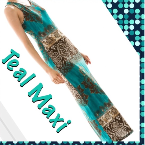 ILLA ILLA LADIES TRIBAL MAXI DRESS BURNT ORANGE NWT - Picture 4 of 4