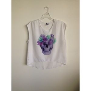 Soft grunge skeleton top