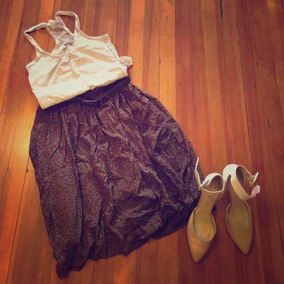 Olive green skirt