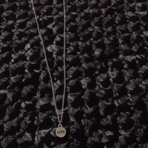 Silver love necklace