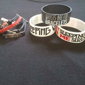4 Sleeping with sirens bracelets