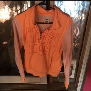 pink half zip