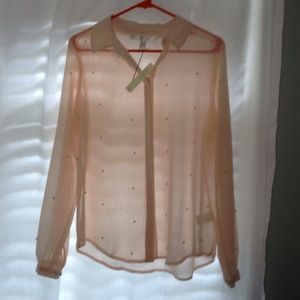 Beautiful petal pink and pearl shirt