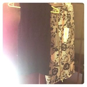 Printed pencil skirt