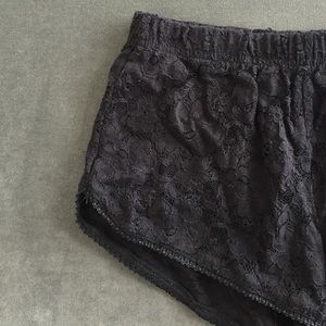 Black Lace Shorts