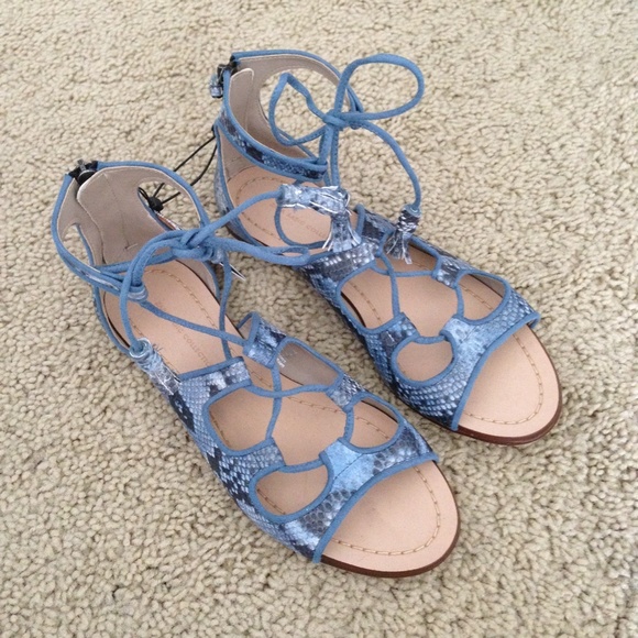 Zara Snake Printed Leather Roman Gladiator Sandals - Picture 3 of 4