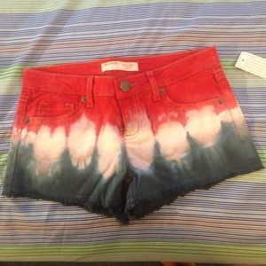 Dip dye shorts