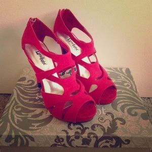 Limelight Red Strappy Heels