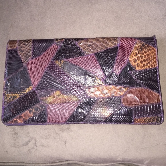 Carlos Falchi Vintage Patchwork Clutch