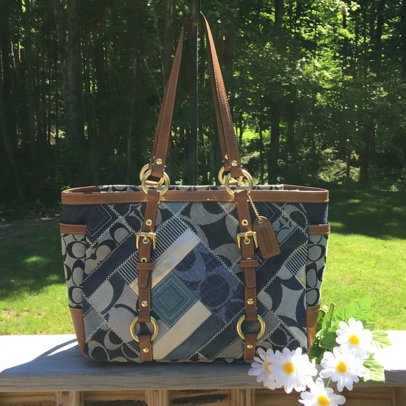Coach Handbags - COACH Limited Edition Patchwork & Leather Lg Tote