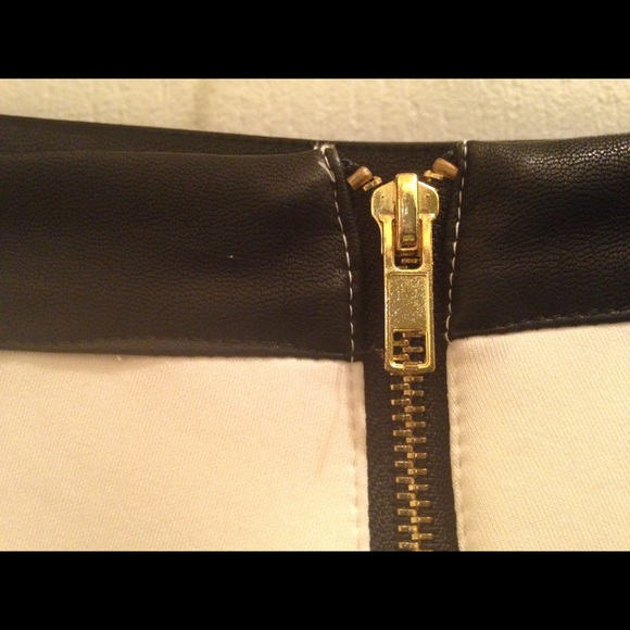 SOLD!!! Forever 21 leather trim and Cream disco - Picture 3 of 4