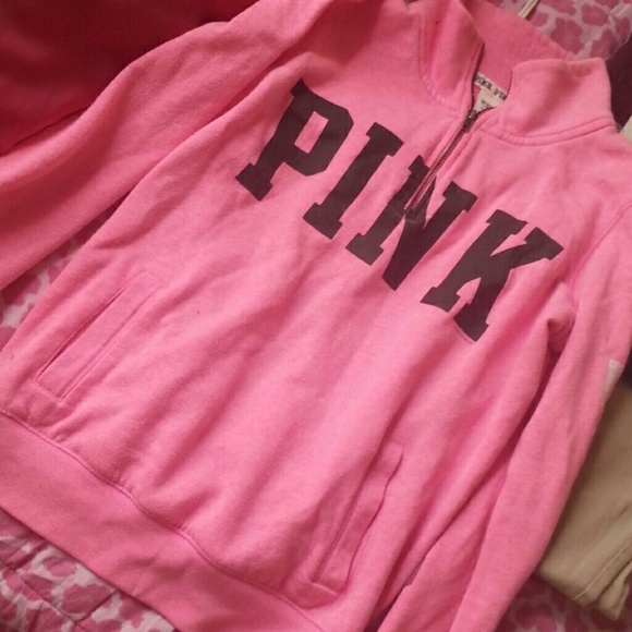 Pink half zip