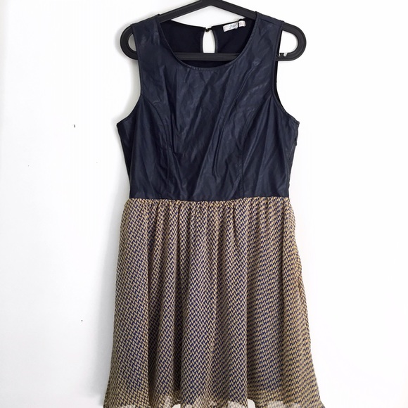 faux leather patterned dress