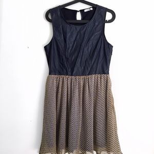 faux leather patterned dress