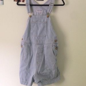 American apparel denim short overall