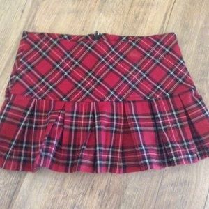 Wet seal plaid mini skirt