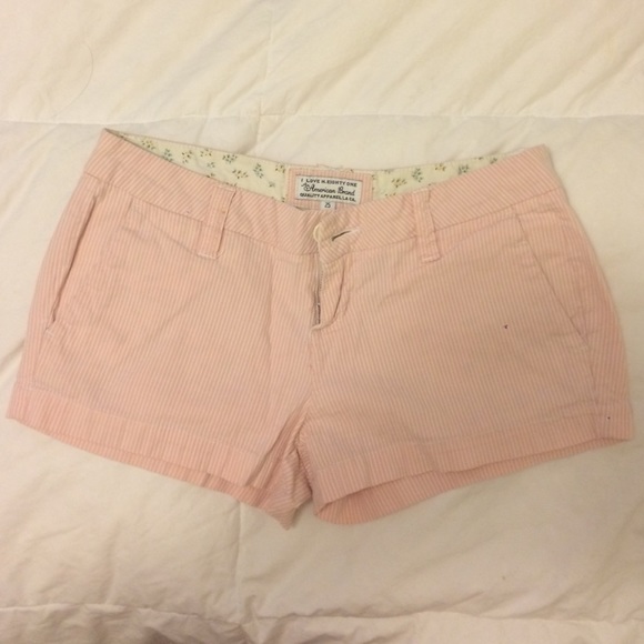 Pink stripped shorts